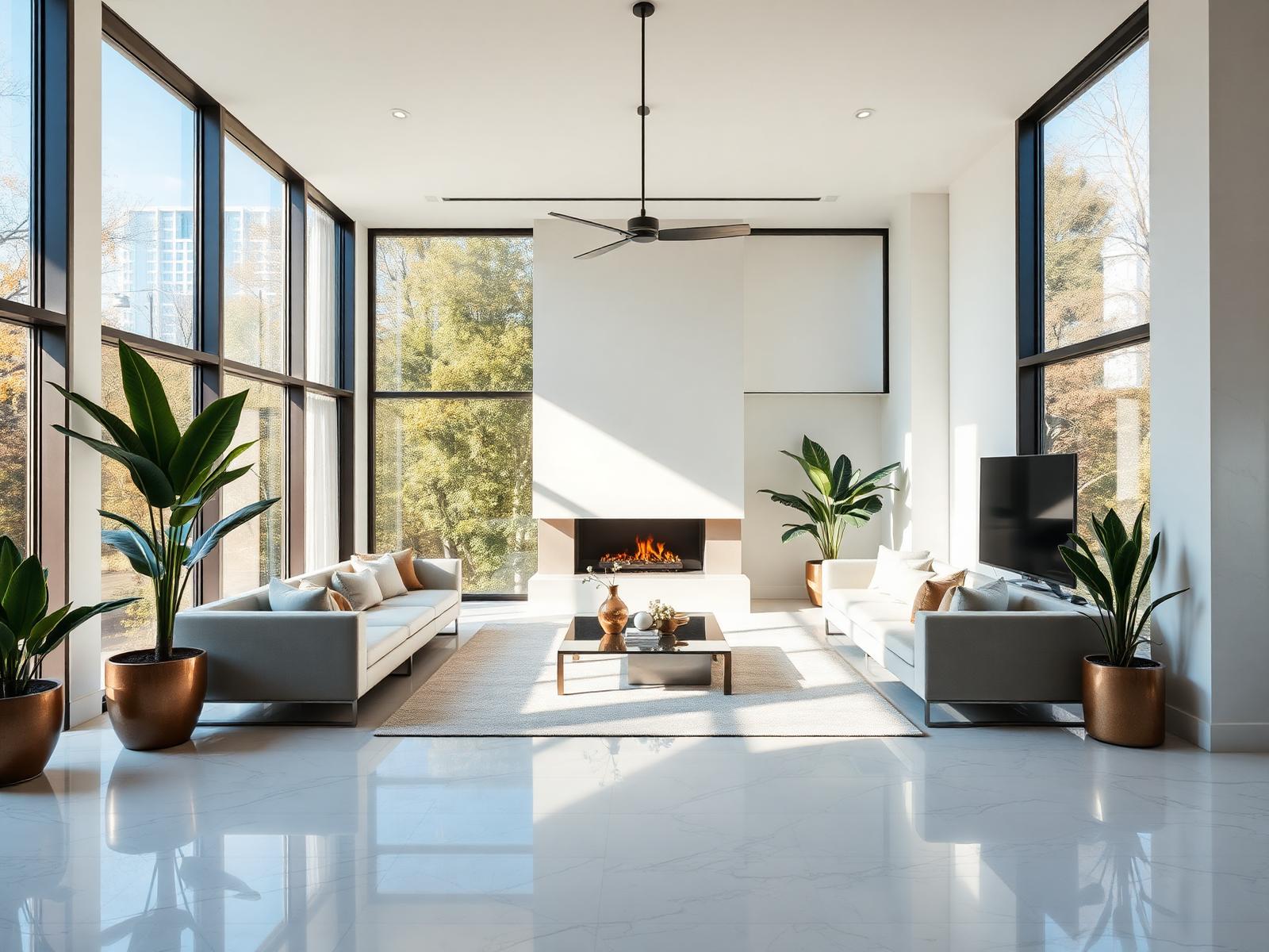 Luxury Atlanta living room, professionally cleaned